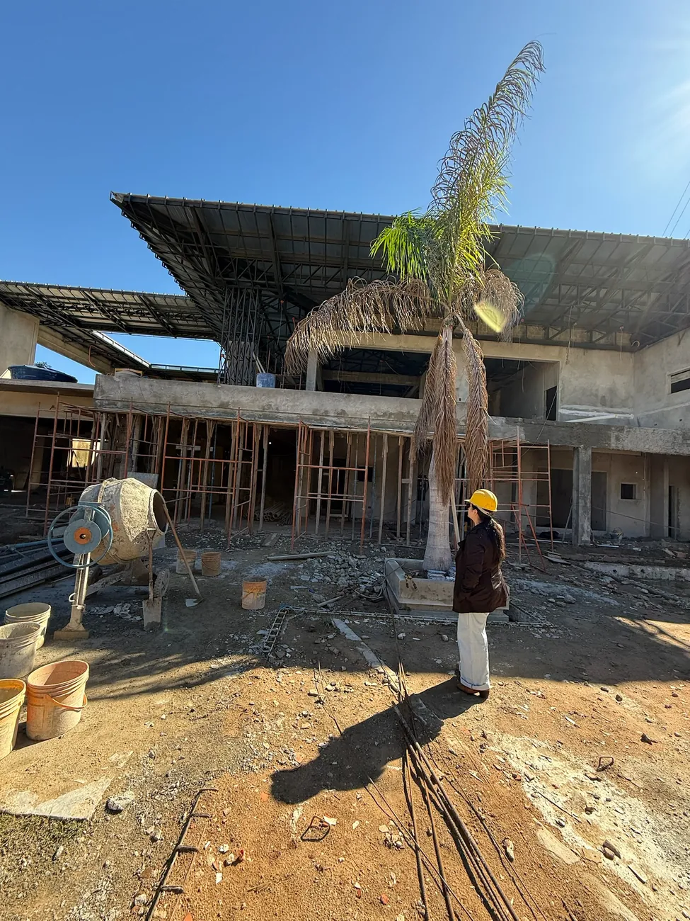 Obra en construcción de proyecto residencial premium